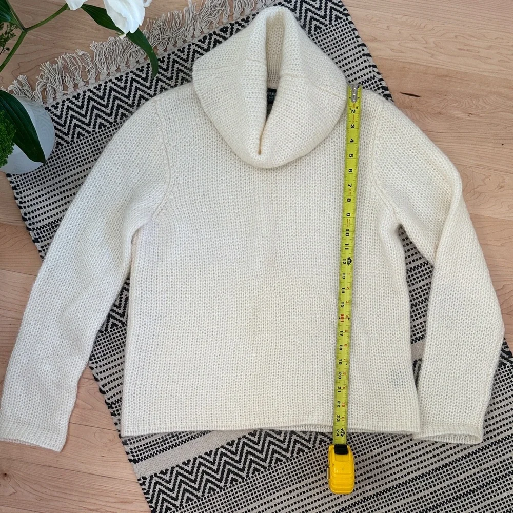 Ralph Lauren Off-White Mohair Turtleneck Sweater. Like new!